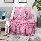 Aotearoa Maori Blanket Pink Fern Ribbons - Aussie Hoodie