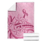 Aotearoa Maori Blanket Pink Fern Ribbons - Aussie Hoodie