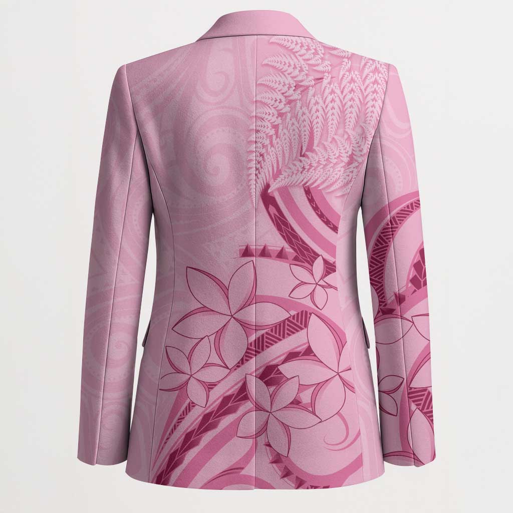 Aotearoa Maori Blazer Pink Fern Ribbons - Aussie Hoodie