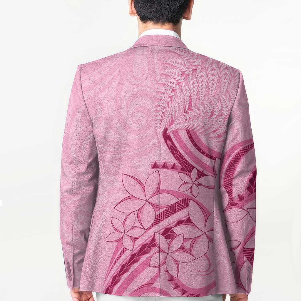 Aotearoa Maori Blazer Pink Fern Ribbons - Aussie Hoodie