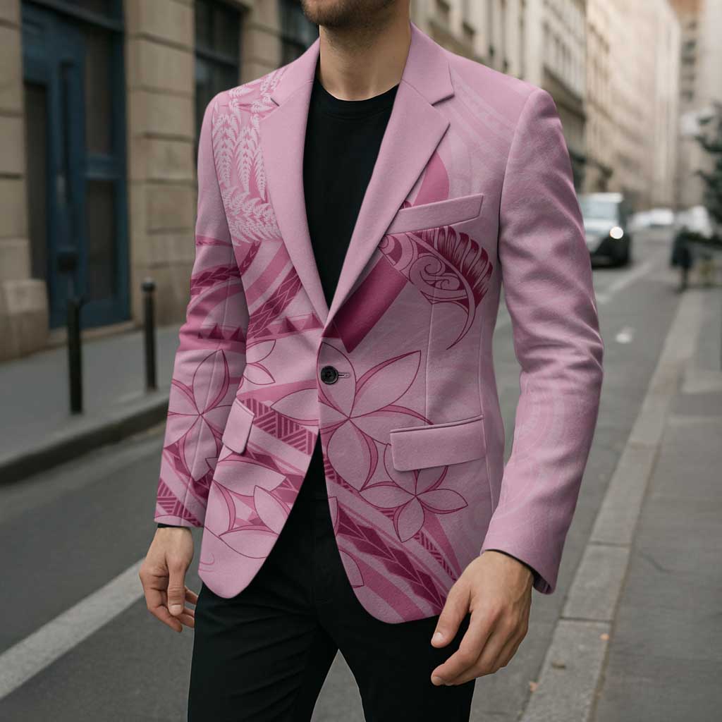 Aotearoa Maori Blazer Pink Fern Ribbons - Aussie Hoodie