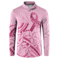 Aotearoa Maori Button Sweatshirt Pink Fern Ribbons - Aussie Hoodie