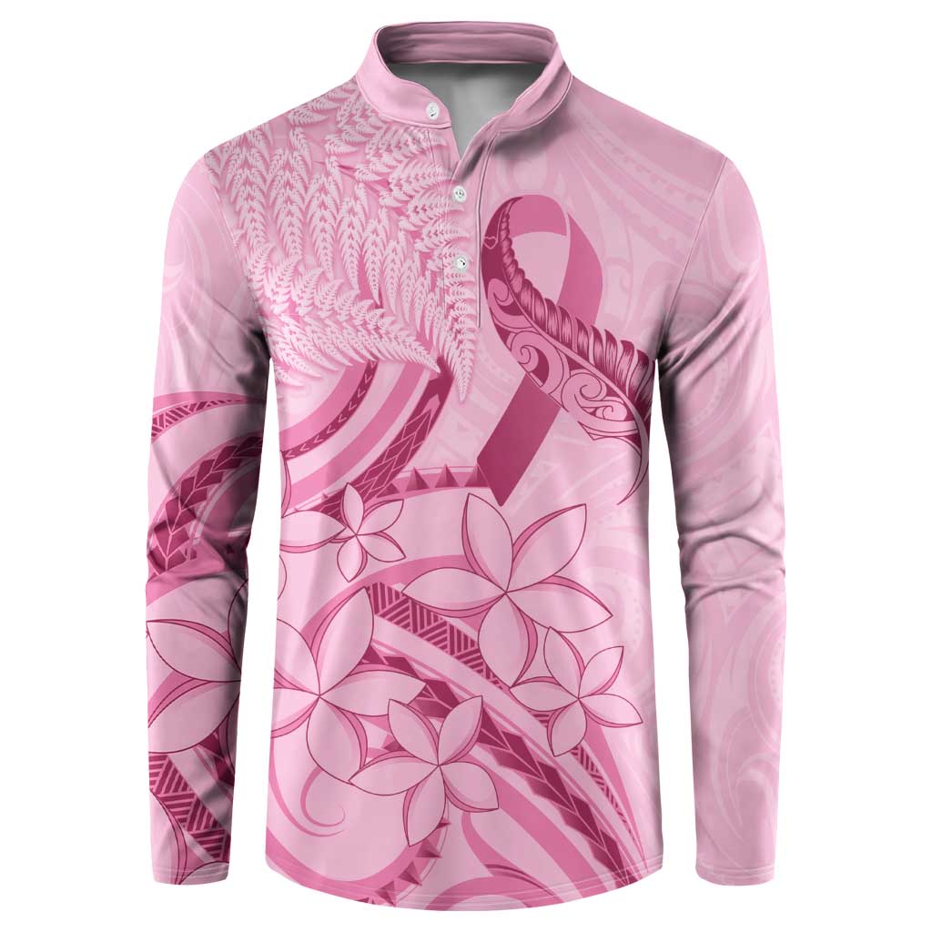 Aotearoa Maori Button Sweatshirt Pink Fern Ribbons - Aussie Hoodie