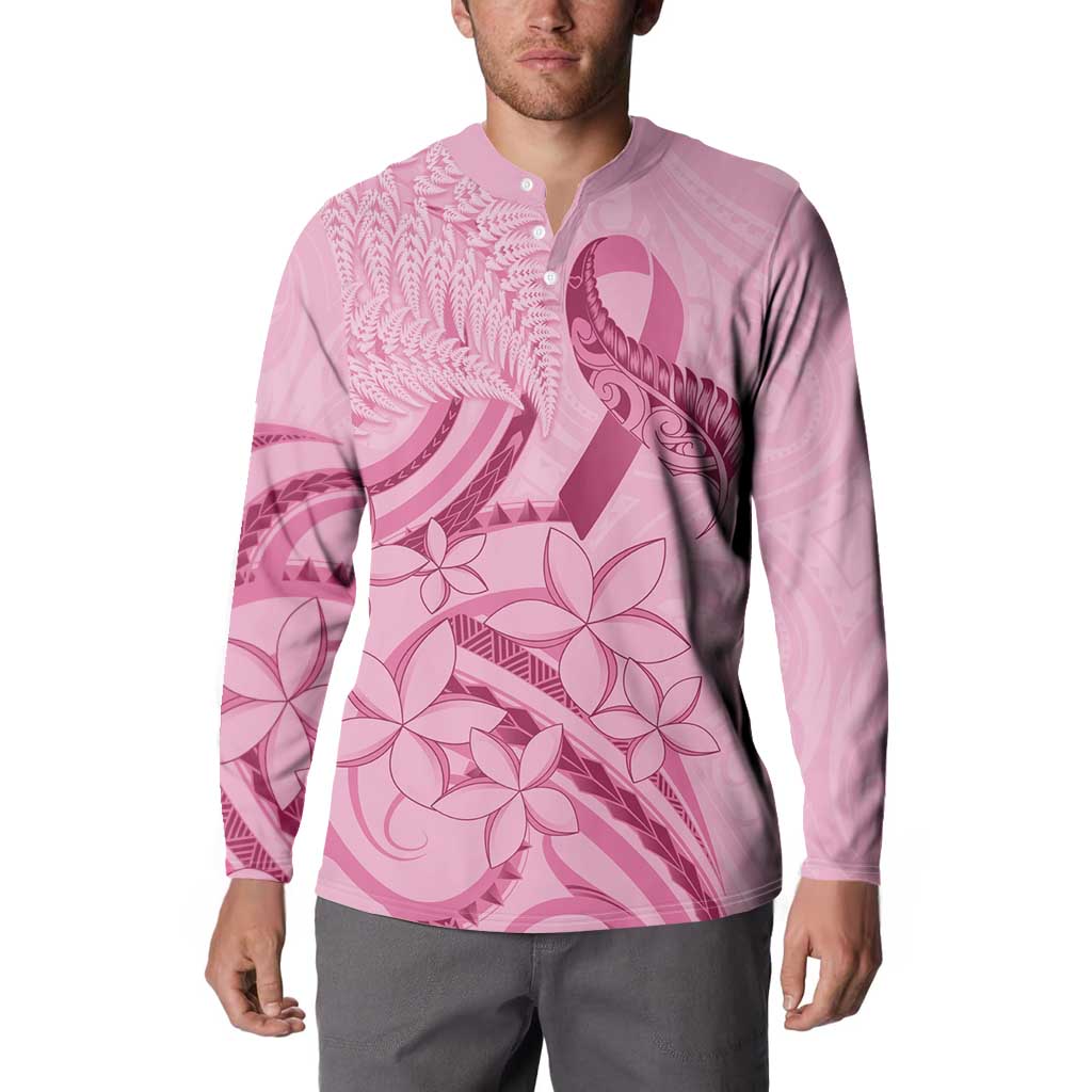 Aotearoa Maori Button Sweatshirt Pink Fern Ribbons - Aussie Hoodie