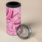 Aotearoa Maori 4 in 1 Can Cooler Tumbler Pink Fern Ribbons - Aussie Hoodie