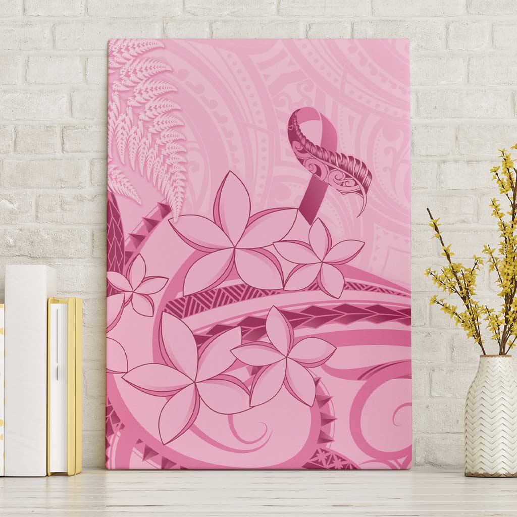 Aotearoa Maori Canvas Wall Art Pink Fern Ribbons - Aussie Hoodie