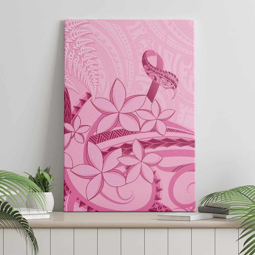 Aotearoa Maori Canvas Wall Art Pink Fern Ribbons - Aussie Hoodie