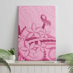 Aotearoa Maori Canvas Wall Art Pink Fern Ribbons - Aussie Hoodie