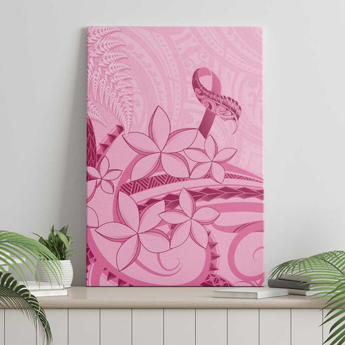 Aotearoa Maori Canvas Wall Art Pink Fern Ribbons - Aussie Hoodie