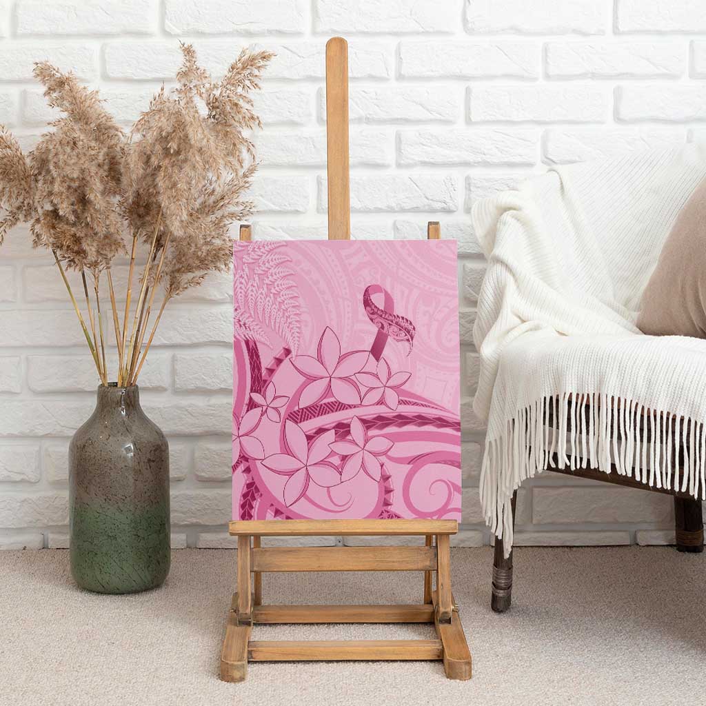 Aotearoa Maori Canvas Wall Art Pink Fern Ribbons - Aussie Hoodie