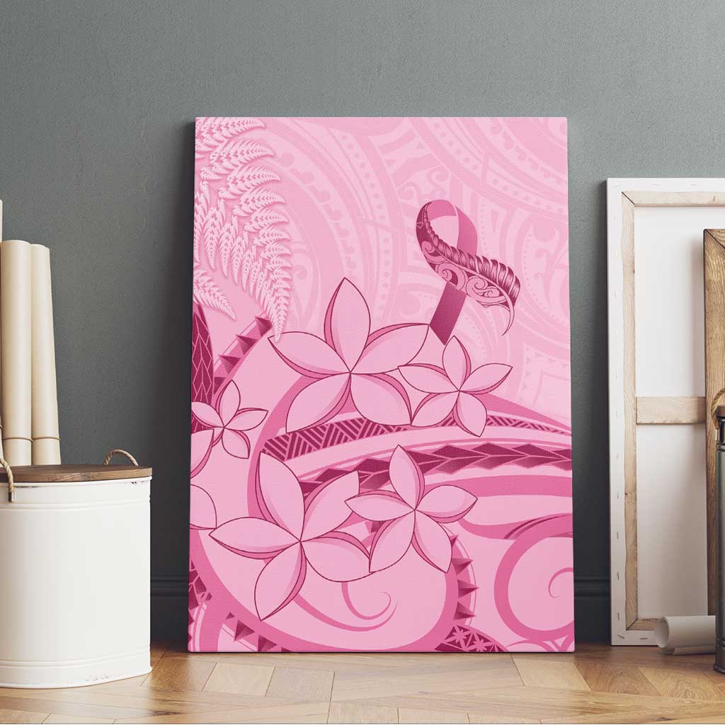 Aotearoa Maori Canvas Wall Art Pink Fern Ribbons - Aussie Hoodie