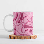 Aotearoa Maori Ceramic Mug Pink Fern Ribbons - Aussie Hoodie