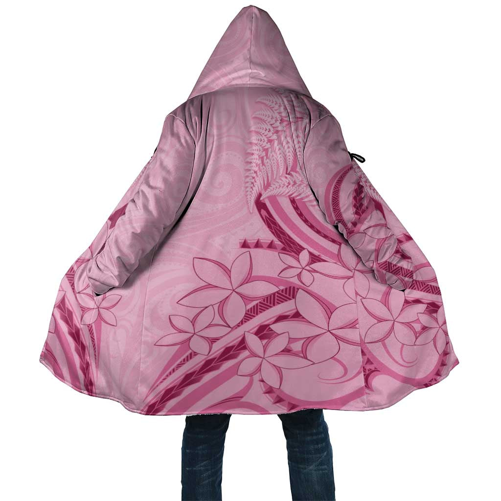 Aotearoa Maori Cloak Pink Fern Ribbons - Aussie Hoodie