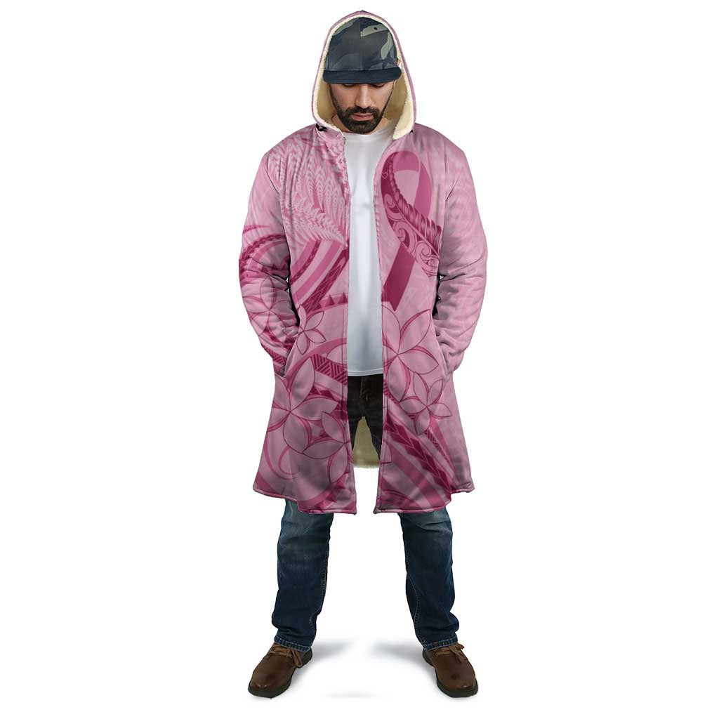 Aotearoa Maori Cloak Pink Fern Ribbons - Aussie Hoodie