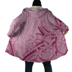 Aotearoa Maori Cloak Pink Fern Ribbons - Aussie Hoodie