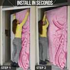Aotearoa Maori Door Cover Pink Fern Ribbons - Aussie Hoodie