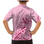 Aotearoa Maori Family Matching Mermaid Dress and Hawaiian Shirt Pink Fern Ribbons - Aussie Hoodie