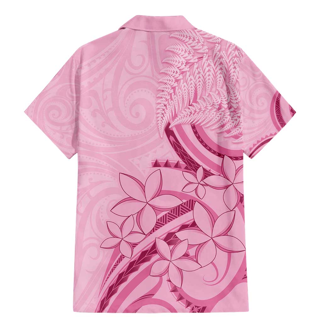 Aotearoa Maori Family Matching Mermaid Dress and Hawaiian Shirt Pink Fern Ribbons - Aussie Hoodie