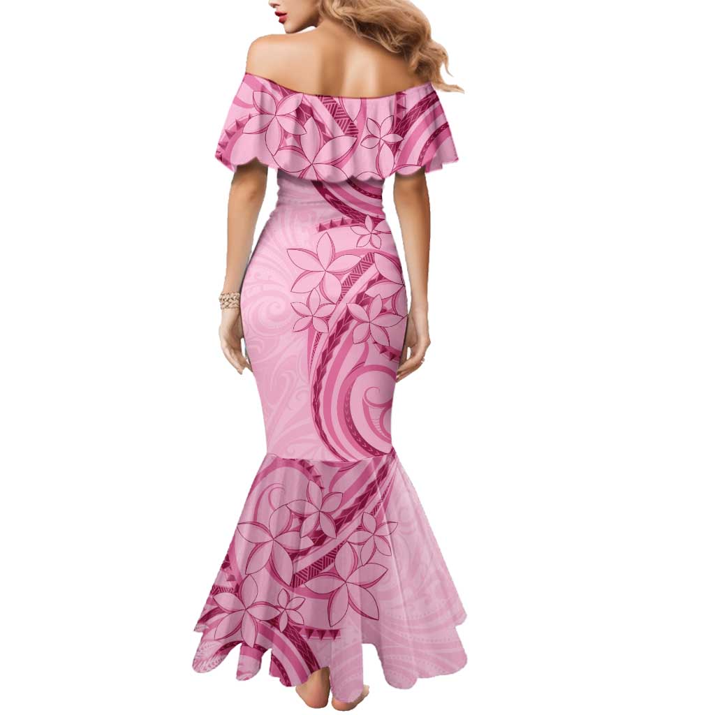 Aotearoa Maori Family Matching Mermaid Dress and Hawaiian Shirt Pink Fern Ribbons - Aussie Hoodie