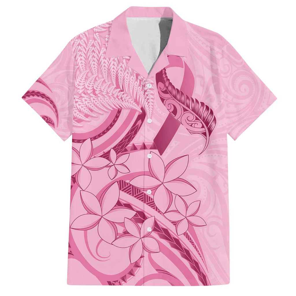 Aotearoa Maori Family Matching Off The Shoulder Long Sleeve Dress and Hawaiian Shirt Pink Fern Ribbons - Aussie Hoodie
