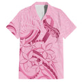 Aotearoa Maori Family Matching Off The Shoulder Long Sleeve Dress and Hawaiian Shirt Pink Fern Ribbons - Aussie Hoodie
