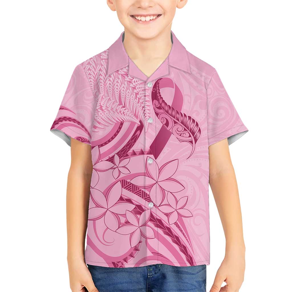 Aotearoa Maori Family Matching Off Shoulder Maxi Dress and Hawaiian Shirt Pink Fern Ribbons - Aussie Hoodie