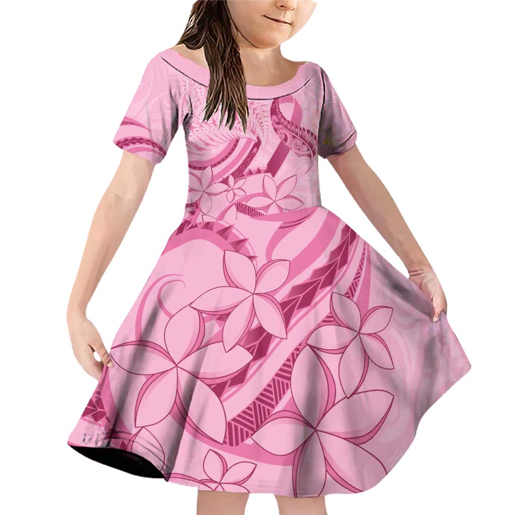 Aotearoa Maori Family Matching Off Shoulder Short Dress and Hawaiian Shirt Pink Fern Ribbons - Aussie Hoodie
