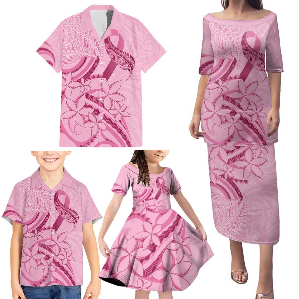 Aotearoa Maori Family Matching Puletasi and Hawaiian Shirt Pink Fern Ribbons - Aussie Hoodie