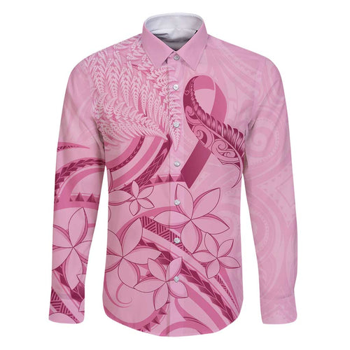 Aotearoa Maori Family Matching Puletasi and Hawaiian Shirt Pink Fern Ribbons - Aussie Hoodie