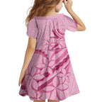 Aotearoa Maori Family Matching Summer Maxi Dress and Hawaiian Shirt Pink Fern Ribbons - Aussie Hoodie