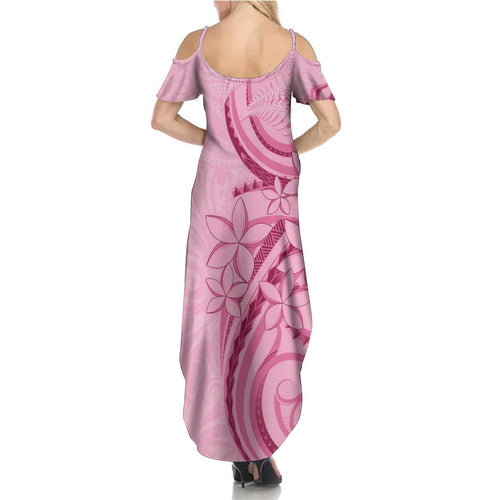 Aotearoa Maori Family Matching Summer Maxi Dress and Hawaiian Shirt Pink Fern Ribbons - Aussie Hoodie