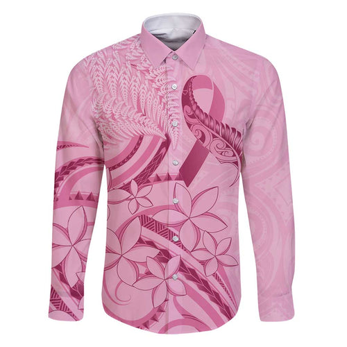 Aotearoa Maori Family Matching Tank Maxi Dress and Hawaiian Shirt Pink Fern Ribbons - Aussie Hoodie