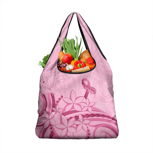 Aotearoa Maori Grocery Bag Pink Fern Ribbons - Aussie Hoodie