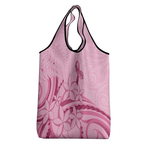 Aotearoa Maori Grocery Bag Pink Fern Ribbons - Aussie Hoodie