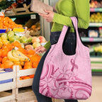 Aotearoa Maori Grocery Bag Pink Fern Ribbons - Aussie Hoodie