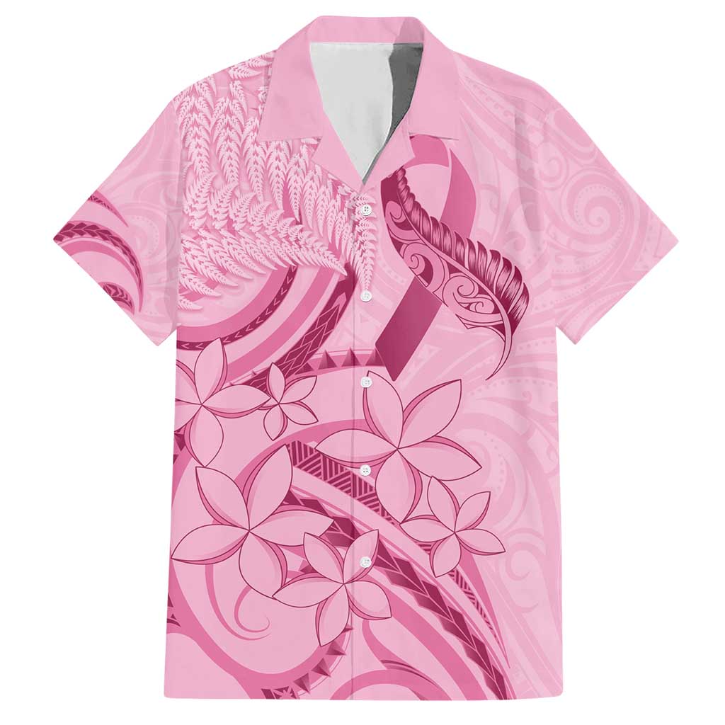 Aotearoa Maori Hawaiian Shirt Pink Fern Ribbons - Aussie Hoodie