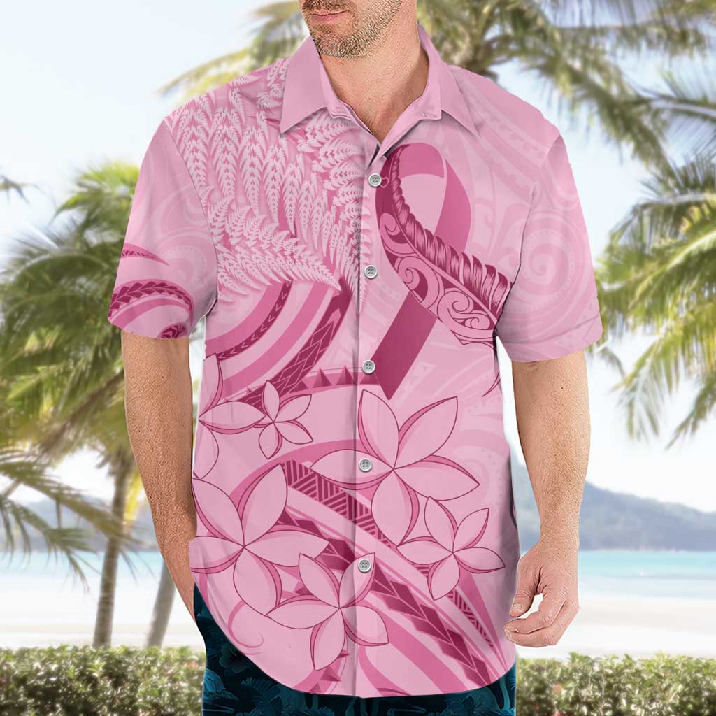 Aotearoa Maori Hawaiian Shirt Pink Fern Ribbons - Aussie Hoodie