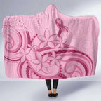 Aotearoa Maori Hooded Blanket Pink Fern Ribbons - Aussie Hoodie