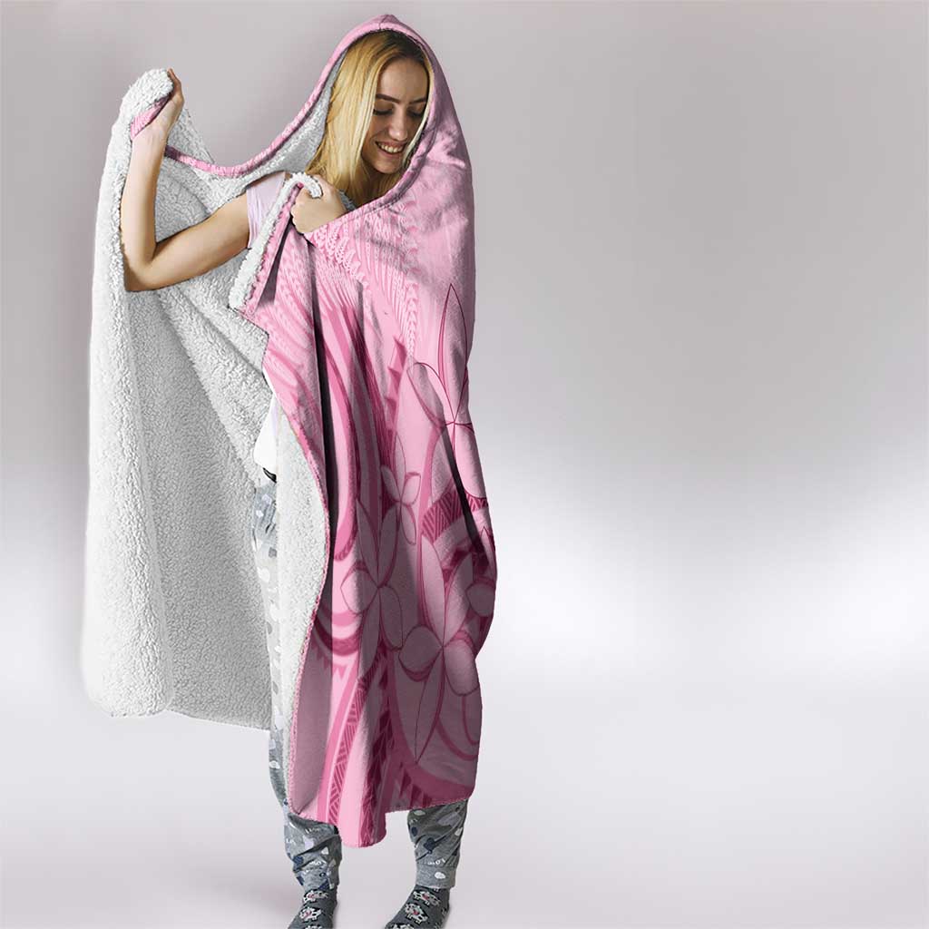 Aotearoa Maori Hooded Blanket Pink Fern Ribbons - Aussie Hoodie