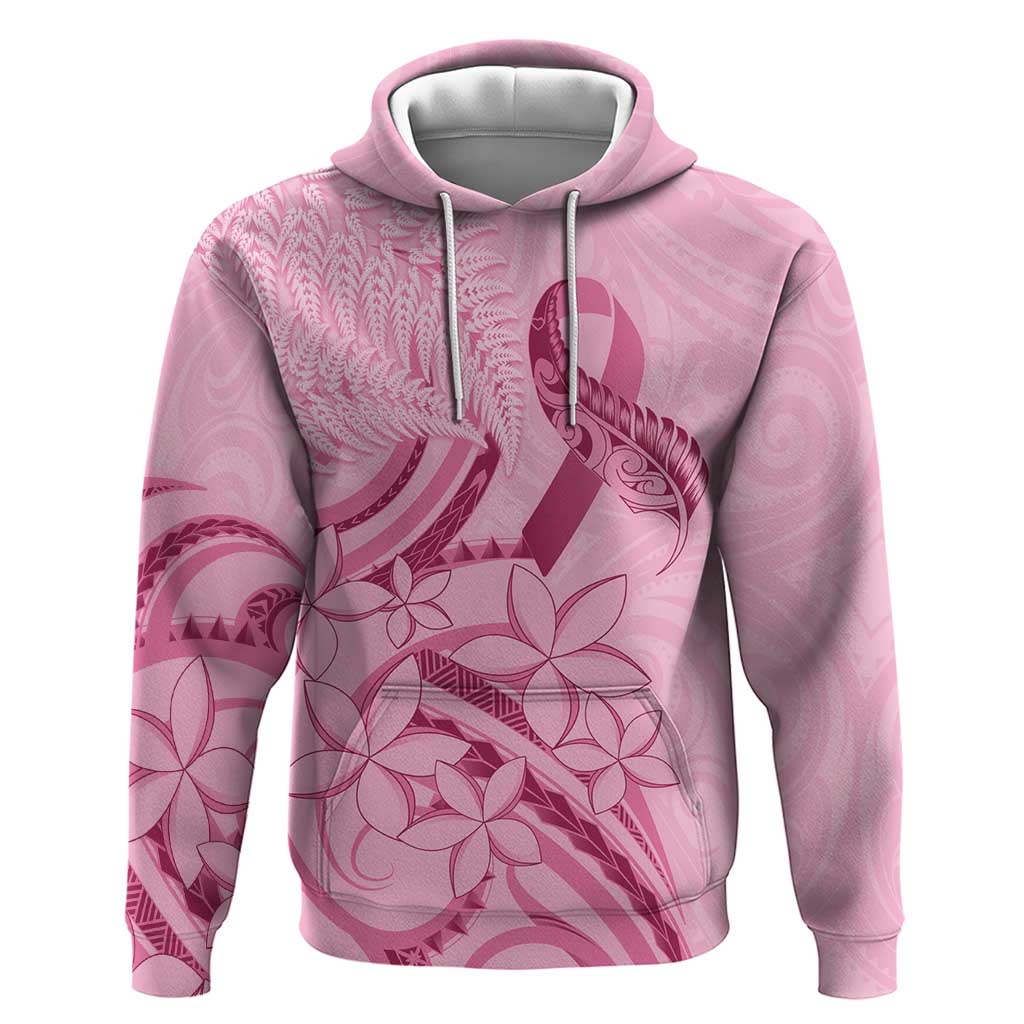 Aotearoa Maori Hoodie Pink Fern Ribbons - Aussie Hoodie