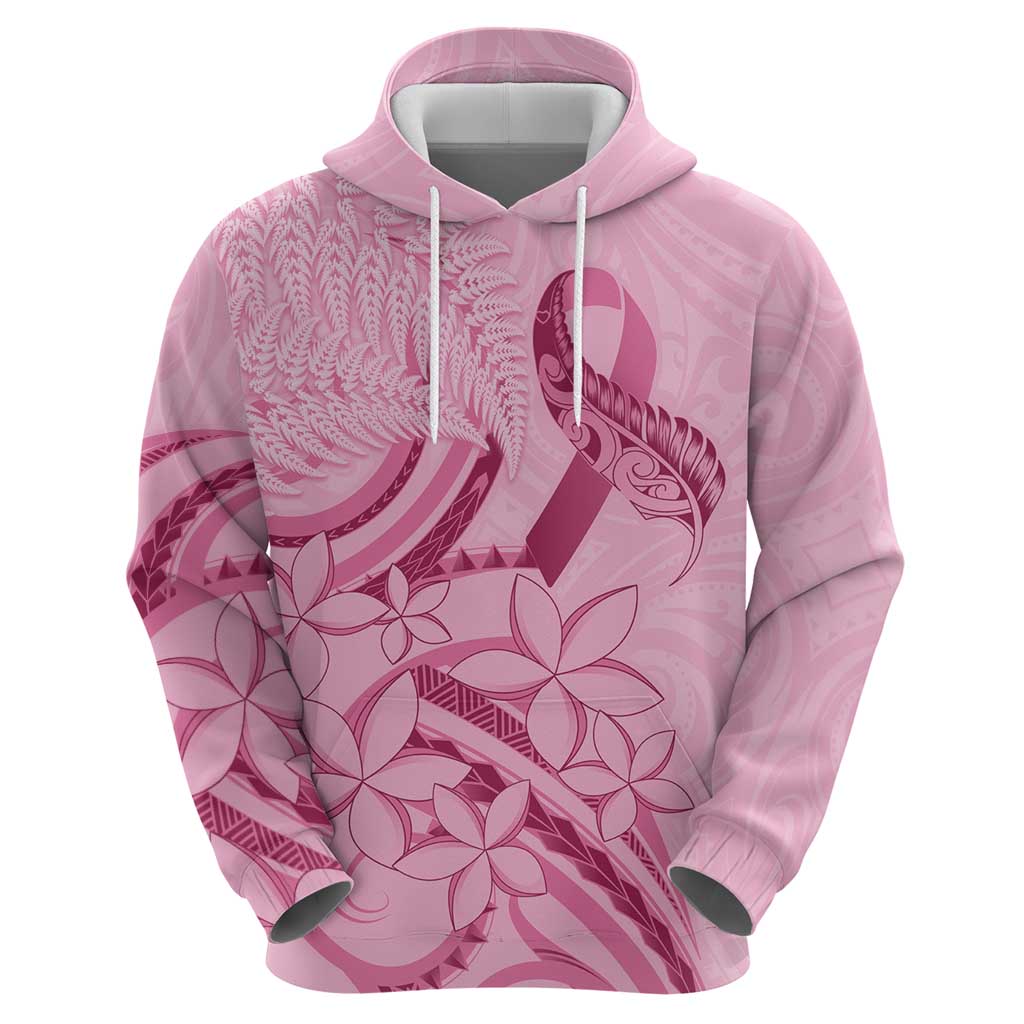 Aotearoa Maori Hoodie Pink Fern Ribbons - Aussie Hoodie