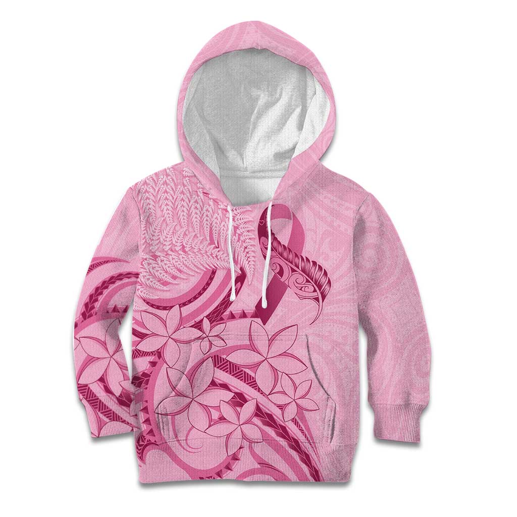 Aotearoa Maori Kid Hoodie Pink Fern Ribbons - Aussie Hoodie