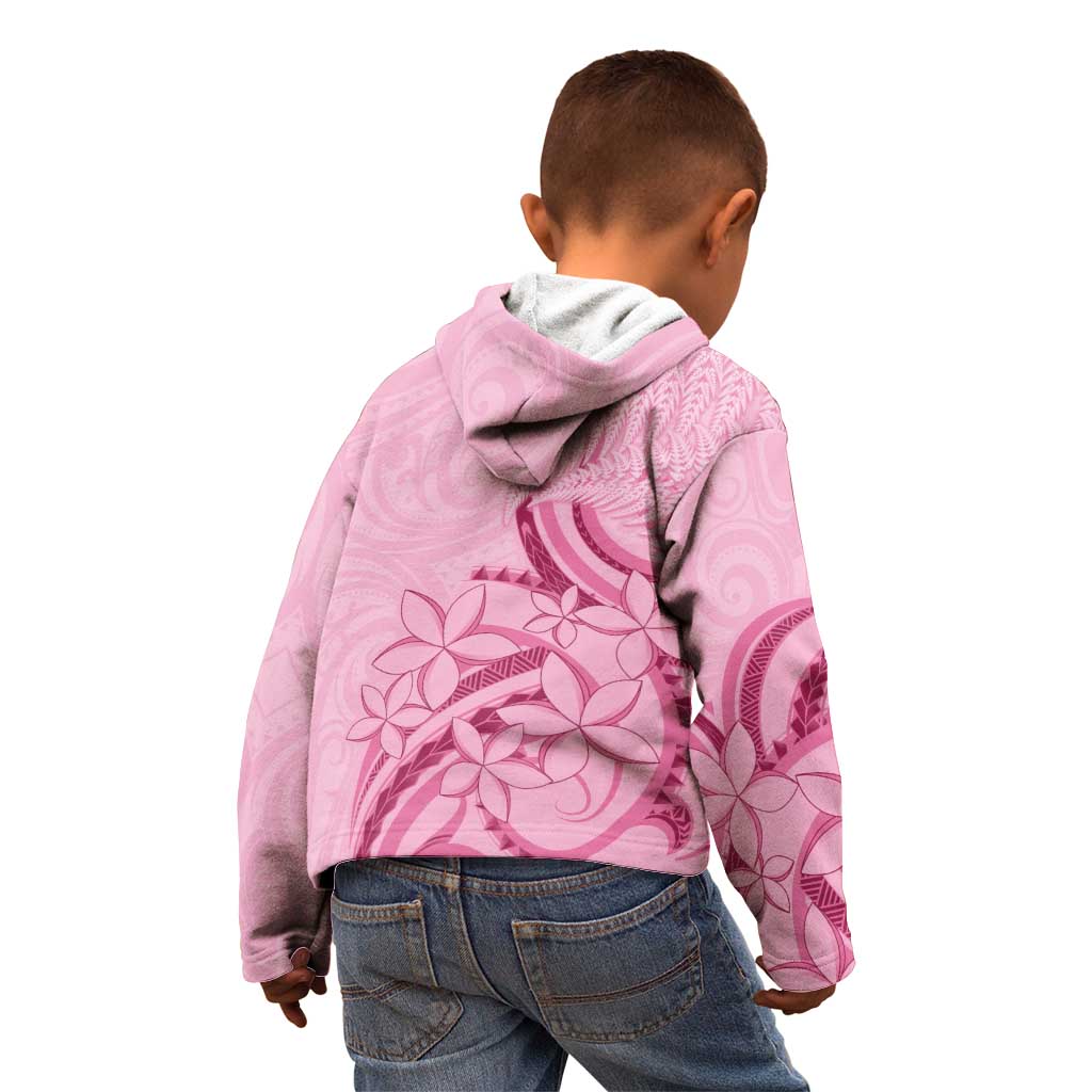 Aotearoa Maori Kid Hoodie Pink Fern Ribbons - Aussie Hoodie