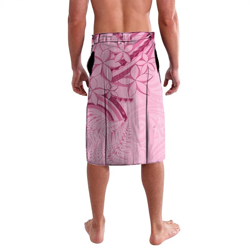 Aotearoa Maori Lavalava Pink Fern Ribbons - Aussie Hoodie