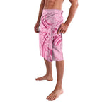 Aotearoa Maori Lavalava Pink Fern Ribbons - Aussie Hoodie