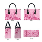 Aotearoa Maori Leather Bag Pink Fern Ribbons - Aussie Hoodie