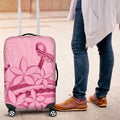 Aotearoa Maori Luggage Cover Pink Fern Ribbons - Aussie Hoodie