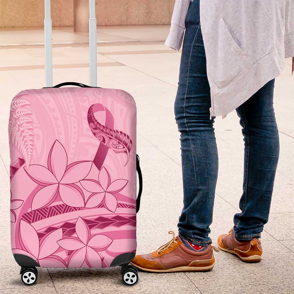 Aotearoa Maori Luggage Cover Pink Fern Ribbons - Aussie Hoodie