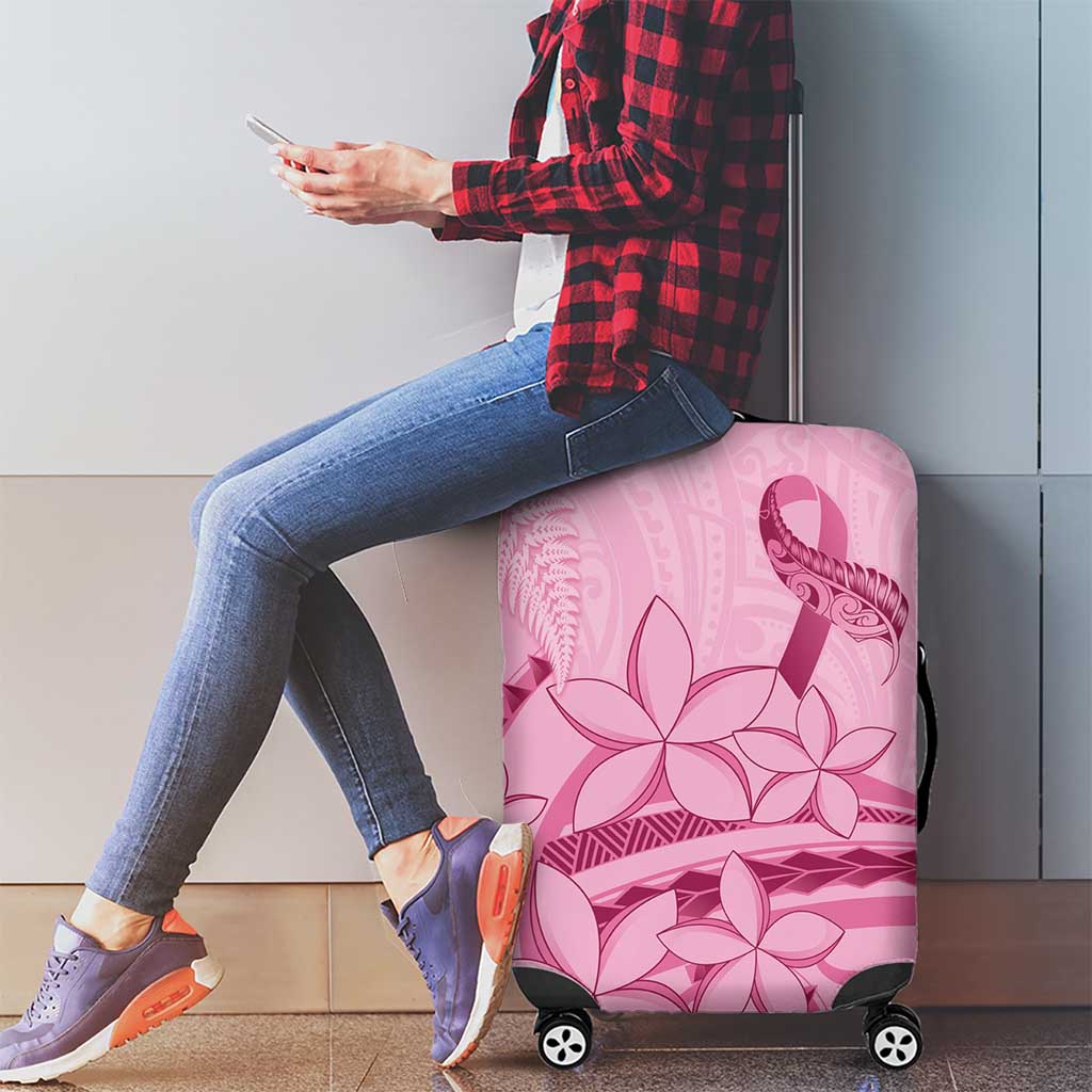 Aotearoa Maori Luggage Cover Pink Fern Ribbons - Aussie Hoodie