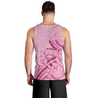 Aotearoa Maori Men Tank Top Pink Fern Ribbons - Aussie Hoodie